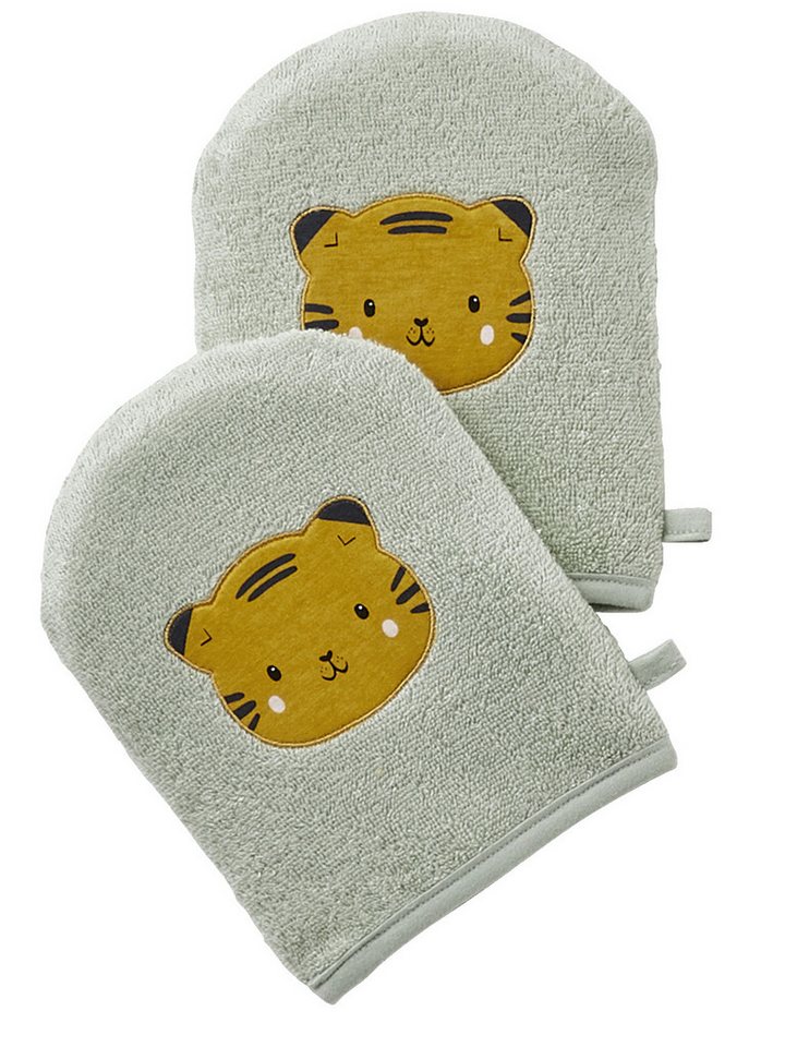vertbaudet Waschhandschuh 2er-Pack Baby Waschhandschuhe, Panda oder Tiger vertbaudet Waschhandschuh 2er-Pack Baby Waschhandschuhe, Panda oder Tiger von vertbaudet