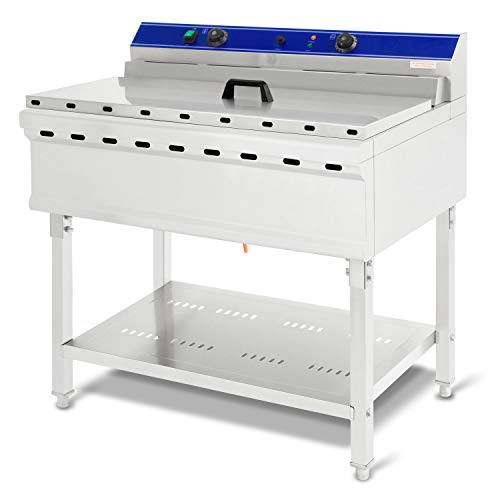 VERTES Friteuse aus Edelstahl 76 Liter Fassungsvermögen, 50-200°C, 9000W, 380V, Kaltzonenprinzip, Professionelle Gastronomie Fritteuse mit Untergestell, Fritöse mit Ablasshahn, 2 Frittierkörbe, Gastro VERTES Friteuse aus Edelstahl 76 Liter Fassungsvermögen, 50-200°C, 9000W, 380V, Kaltzonenprinzip, Professionelle Gastronomie Fritteuse mit Untergestell, Fritöse mit Ablasshahn, 2 Frittierkörbe, Gastro von vertes