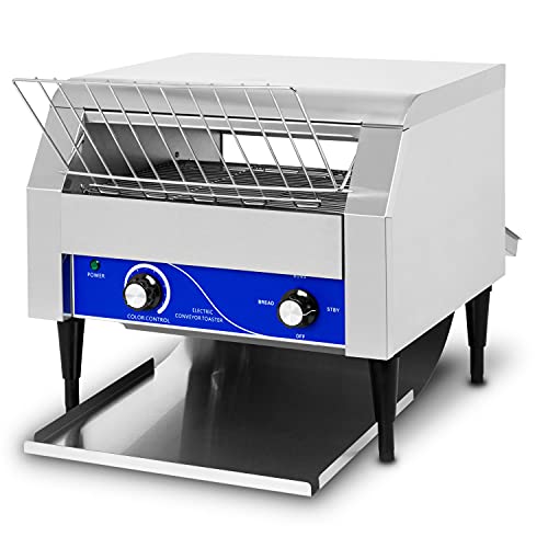 vertes Durchlauftoaster Toaster mit Laufband aus Edelstahl (2640W, 230V, Gastro Profi für Toast und Burger Buns, Zugabefach, 2 Ausgabefächer, 7 Geschwindigkeitsstufen, Krümelschublade, 2 Modi) von vertes