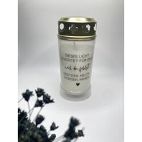 Grabkerze Mit Spruch Trauer Beerdigung Grabschmuck Grabkerze Mit Spruch Trauer Beerdigung Grabschmuck von vertrautManufaktur
