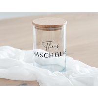 Naschglas Personalisiert Mit Name | Süßigkeitenglas Deckel Geschenk Für Naschkatzen Glas & „Naschglas"-Schriftzug von verwuenschdirwas