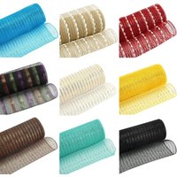 42 Farben Netzband, Deko Mesh Kranz Zubehör, 10 Zoll X 10 Meter Metallic Deco Poly Band Für Weihnachtsbaum Party Hochzeit Girlande von verycraft