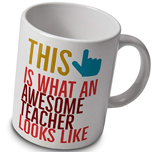 verytea Tasse mit Aufschrift "This is What an Awesome Teacher Looks Like", tolles Geschenk für Lehrer von verytea