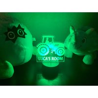 Personalisiertes Traktor Nachtlicht, Landwirtschaft Jungen Acryl Led Kinderzimmer Deko, Schlafzimmer Dekor Geschenke Für Zimmer von verywoodbasement