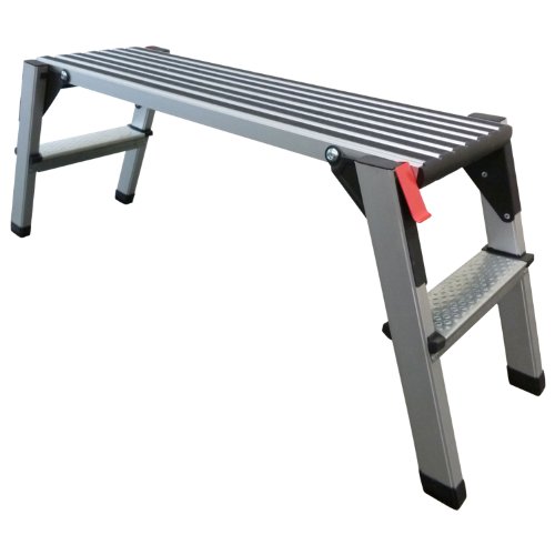 Arbeitsplattform Arbeitsbühne Gerüstleiter 48 cm Arbeitshöhe Aluleiter Tritt Stufentritt (48 cm Arbeitshöhe) von Boppon
