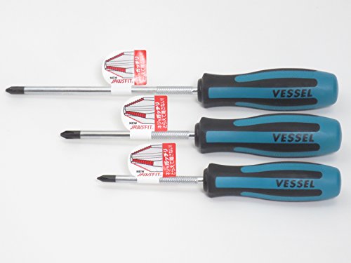 Vessel Megadora 900 +1x75 +2x100 +2x150 Cross Point Driver Set of three items von VESSEL