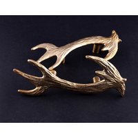 Geweih Griff - Handgefertigter Aus Messing Inspiriert Von Der Natur Und Rustikalem Design. | 2Er Set von vetaasnature