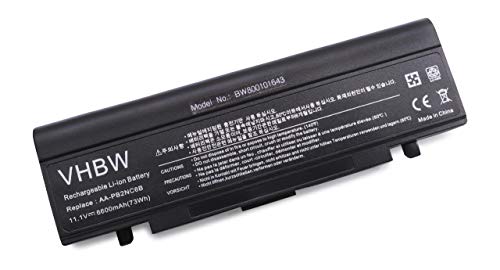 vhbw Akku kompatibel mit Samsung NP-R45, NP-R509, NP-R510, NP-R510e, NP-R510H, NP-R560 Notebook (6600mAh, 11,1V, Li-Ion) von vhbw