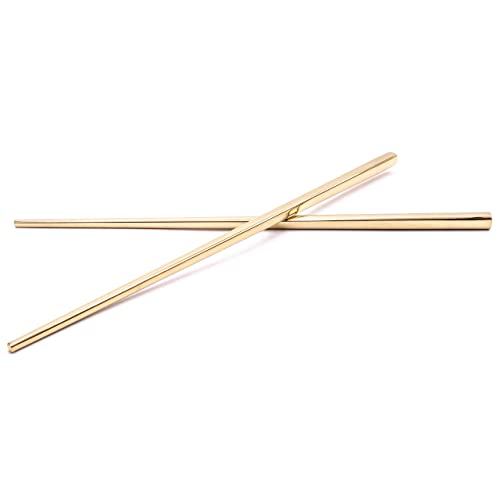 vhbw 1 Paar Essstäbchen - Chopsticks, Edelstahl, Gold von vhbw