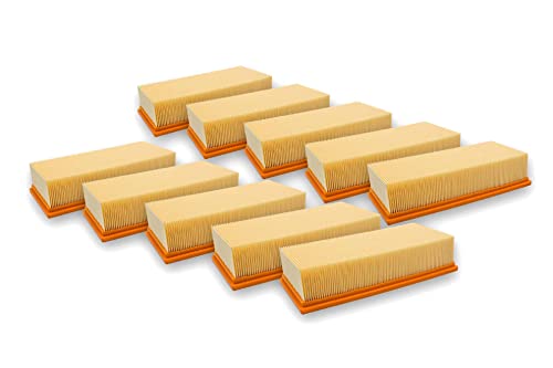 vhbw 10x Flachfaltenfilter Ersatz für Kärcher 6.907-276.0, 6.904-095.0, 6.904-283.0, 6.904-283 für Staubsauger - Filterelement von vhbw