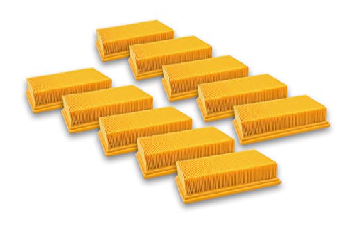 vhbw 10x Flachfaltenfilter kompatibel mit Hilti VC-20, VC-40, VC 20 UM, VC 40 UM Staubsauger Ersatz für Bosch 2607432033, Dewalt D279015-XJ von vhbw