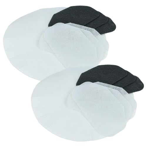 vhbw 12x Papierfilter, 6x Aktivkohlefilter, 6x Fettfilter kompatibel mit DeLonghi F980, F984, F985 Fritteuse - 24-tlg. Filter-Set von vhbw
