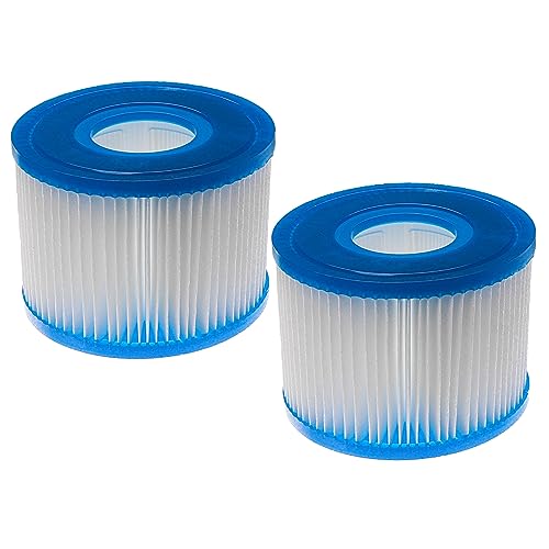 vhbw 2X Filterkartusche Typ S1 kompatibel mit Intex PureSpa 28403E, 28407E, 28413E, 28421E Pool - Ersatzfilter, Blau, Weiß von vhbw