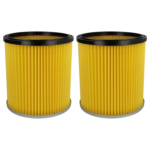 vhbw 2x Faltenfilter kompatibel mit Kärcher 2001 (1.819-1211), 1.085-141.0), 1.085-121.0 Staubsauger - Filter, Patronenfilter, Papier, gelb von vhbw