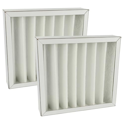 vhbw 2x Luftfilter G4 kompatibel mit Pluggit Avent D160 Lüfter, Badlüfter, Ventilator, Lüftungsgerät - Weiß von vhbw