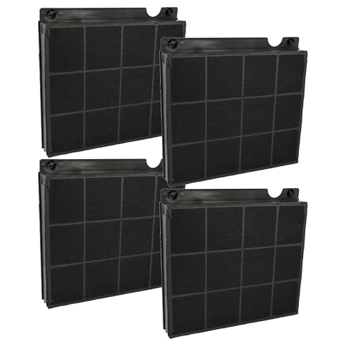 vhbw 4x Aktivkohlefilter kompatibel mit Elica SPOT PLUS ISLAND IX/A/90, Spot Plus, Spot Plus Island, SPOTNSH6S35PU3V Dunstabzugshaube von vhbw