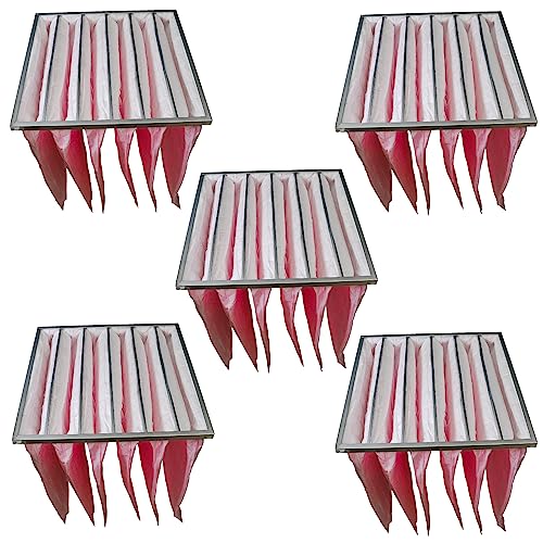 vhbw 5x Taschenfilter für Klima- und Lüftungsanlagen - Filter F7, 59,2 x 59,2 x 60 cm, Rosa vhbw 5x Taschenfilter für Klima- und Lüftungsanlagen - Filter F7, 59,2 x 59,2 x 60 cm, Rosa von vhbw