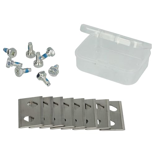 vhbw 8x Ersatz-Messer kompatibel mit Cub Cadet XR5 4000, 3000, 2000, 1000 Rasenmäher - Ersatzklinge Silber, Chrom-Carbon-Stahl von vhbw