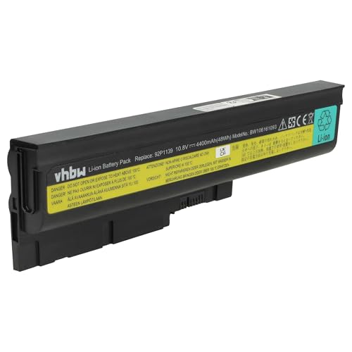 vhbw Akku kompatibel mit IBM/Lenovo ThinkPad R60e 0659, R61, R61e, R61i 14.1, SL300 Notebook (4400mAh, 10,8V, Li-Ion) von vhbw
