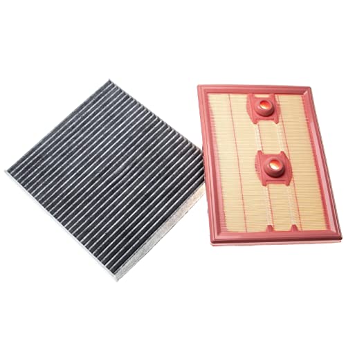 vhbw Autofilter Set 2 tlg. kompatibel mit Skoda Fabia III Kombi (NJ5) 1.2 TSI Kombi - 1x Luftfilter, 1x Aktivkohlefilter von vhbw