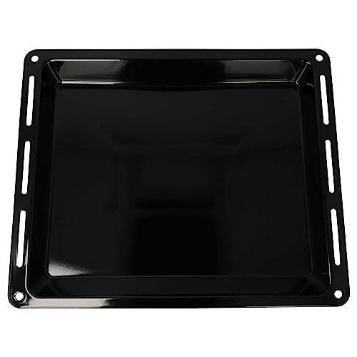 vhbw Backblech Ersatz für Whirlpool 481010640958, 481010657929 für Backofen - 44,5 x 37,5 x 5 cm, Antihaftbeschichtet, Emailliert, Schwarz von vhbw