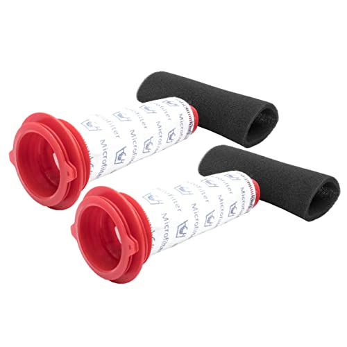 vhbw 2x Schaumstoff-Filter, 2x Mikrofilter kompatibel mit Bosch Athlet RuntimePlus 25.2V BCH65MSKAU/02, BCH65RT25A/01, BCH65MSKAU/01 Staubsauger von vhbw