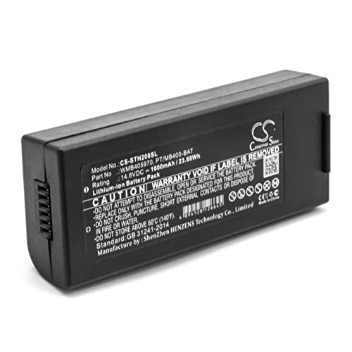 vhbw Li-Ion Akku 1600mAh (14.8V) kompatibel mit Drucker Kopierer Scanner Etiketten-Drucker Ersatz für PT/MB400-BAT, WMB405970 von vhbw
