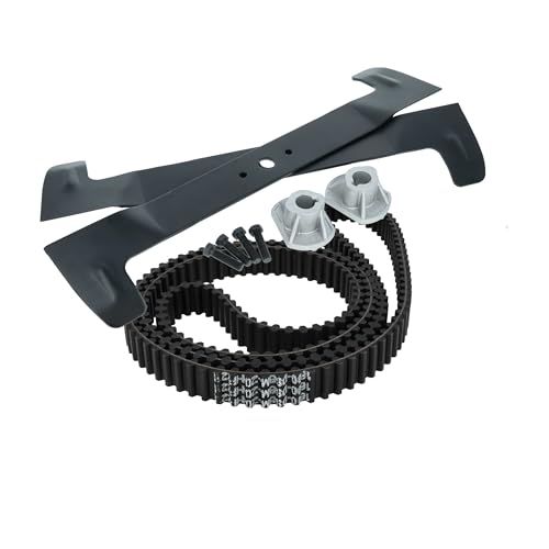 vhbw Messer, Keilriemen kompatibel mit Brill TC 102, TC 102 hydro, TCP 102, TCP 102 hydro, TCR 102, TCR 102 hydro Rasenmäher, Schwarz von vhbw