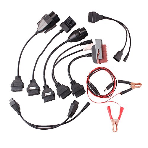 vhbw OBD2 - Adapterkabel Set für OBD-Diagnosegeräte kompatibel mit Alfa Romeo, Audi, BMW, Fiat, Lancia, Mercedes Benz, Opel, Peugeot, Seat, Skoda, VW. von vhbw