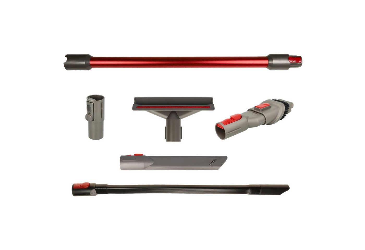 vhbw Staubsaugerdüsen-Set passend für Dyson V7 Parquet Extra, Motorhead Pro, Trigger, Motorhead, Zubehör für Dyson V7 Parquet Extra Motorhead Pro Trigger Motorhead Origin von vhbw