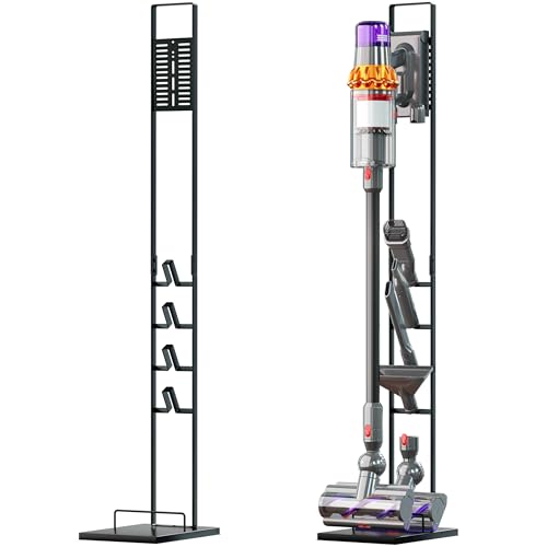 vhbw Staubsaugerhalter Ständer kompatibel mit Dyson V7, V8 Akku-Staubsauger, Handstaubsauger - dunkelgrau von vhbw