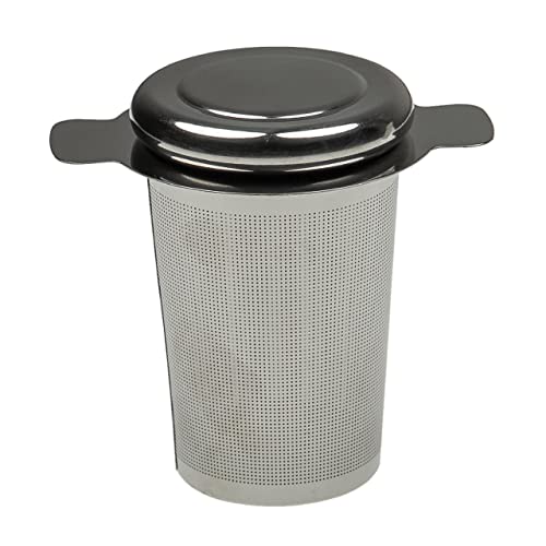 vhbw Teesieb kompatibel mit Vorwerk Thermomix TM Friend Küchenmaschine - Teefilter mit Deckel, Edelstahl, für 1-2,2 Liter Tee, Silber von vhbw