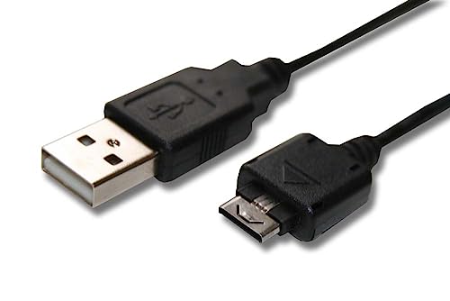 vhbw USB Datenkabel kompatibel mit LG KM380, KP100, KP130, KP230, KP235, KP502, KS10, KS20, KS360, KT610, KU310, KU311 Handy schwarz 100cm von vhbw