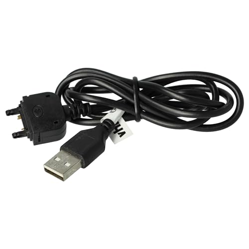 vhbw USB Datenkabel kompatibel mit Sony Ericsson C510, C702, C901 GreenHeart, C902, C903, C905, D750i, F305, G502, G700, G705, G900 Handy schwarz von vhbw