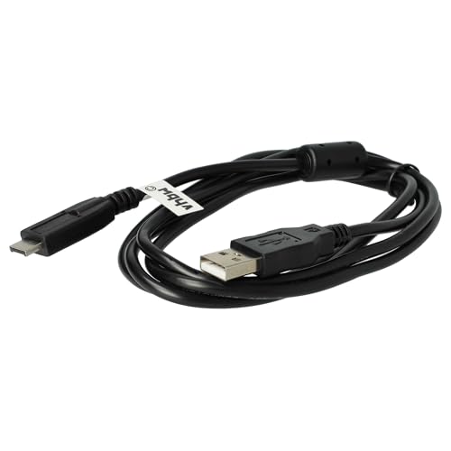 vhbw USB-Kabel kompatibel mit Panasonic Lumix DMC-GH1, DMC-GF2K, DMC-GH2, DMC-GH2H, DMC-GH2K Kamera, Camcorder - Datenkabel, 145 cm von vhbw