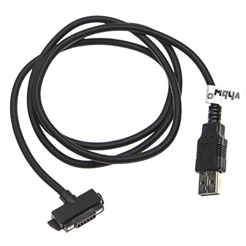 vhbw USB-Ladekabel kompatibel mit Sonim XP6, XP6700, XP7, XP7700, XP5, XP5700 Handy, Smartphone - 100 cm, Schwarz, Magnetisch von vhbw