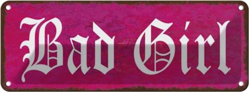 vianmo Blechschild 10x27 cm Bad Girl Deko Geschenk Metall Schild von vianmo