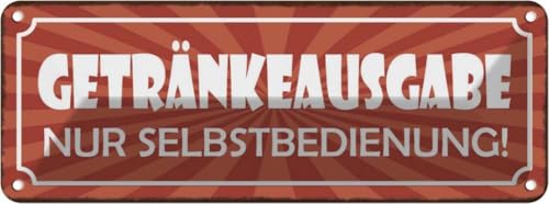 vianmo Blechschild 10x27 cm Getränkeausgabe Selbstbedienung Deko Geschenk Metall Schild vianmo Blechschild 10x27 cm Getränkeausgabe Selbstbedienung Deko Geschenk Metall Schild von vianmo