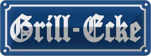 vianmo Blechschild 10x27 cm Grill-Ecke Deko Geschenk Metall Schild von vianmo
