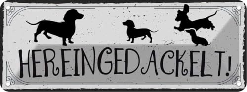 vianmo Blechschild 10x27 cm Hereingedackelt! Deko Geschenk Metall Schild vianmo Blechschild 10x27 cm Hereingedackelt! Deko Geschenk Metall Schild von vianmo