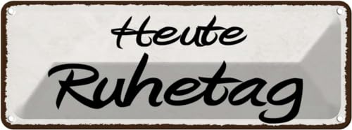 vianmo Blechschild 10x27 cm Heute Ruhetag Deko Geschenk Metall Schild von vianmo
