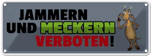 vianmo Blechschild 10x27 cm Jammern und Meckern verboten Deko Geschenk Metall Schild vianmo Blechschild 10x27 cm Jammern und Meckern verboten Deko Geschenk Metall Schild von vianmo