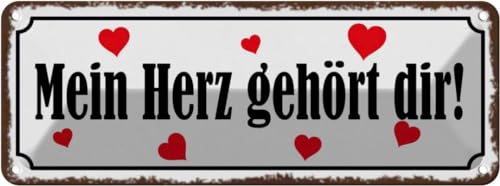 vianmo Blechschild 10x27 cm Mein Herz gehört dir Deko Geschenk Metall Schild vianmo Blechschild 10x27 cm Mein Herz gehört dir Deko Geschenk Metall Schild von vianmo