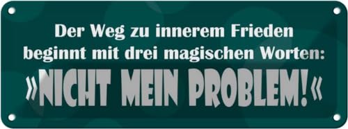 vianmo Blechschild 10x27 cm Weg zum inneren Frieden Deko Geschenk Metall Schild von vianmo