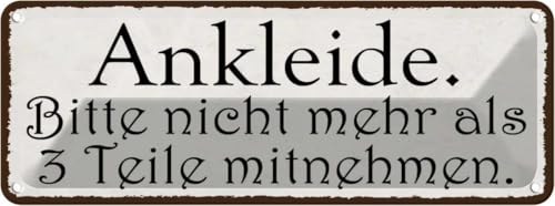 vianmo Blechschild 10x27 cm ankleide bitte nicht mehr als 3 Deko Geschenk Metall Schild von vianmo
