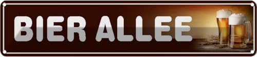vianmo Blechschild 10x46 cm Alkohol Bier Allee Biertinker Kneipe Deko Geschenk Metall Schild von vianmo