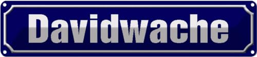 vianmo Blechschild 10x46 cm Davidwache Hamburg Deko Geschenk Metall Schild von vianmo