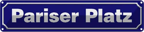 vianmo Blechschild 10x46 cm Pariser Platz Berlin Deko Geschenk Metall Schild von vianmo