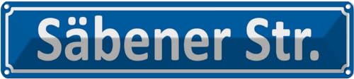 vianmo Blechschild 10x46 cm Säbener Straße Deko Geschenk Metall Schild vianmo Blechschild 10x46 cm Säbener Straße Deko Geschenk Metall Schild von vianmo