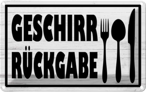 vianmo Blechschild 12x18 cm Geschirr Rückgabe Deko Geschenk Metall Schild von vianmo